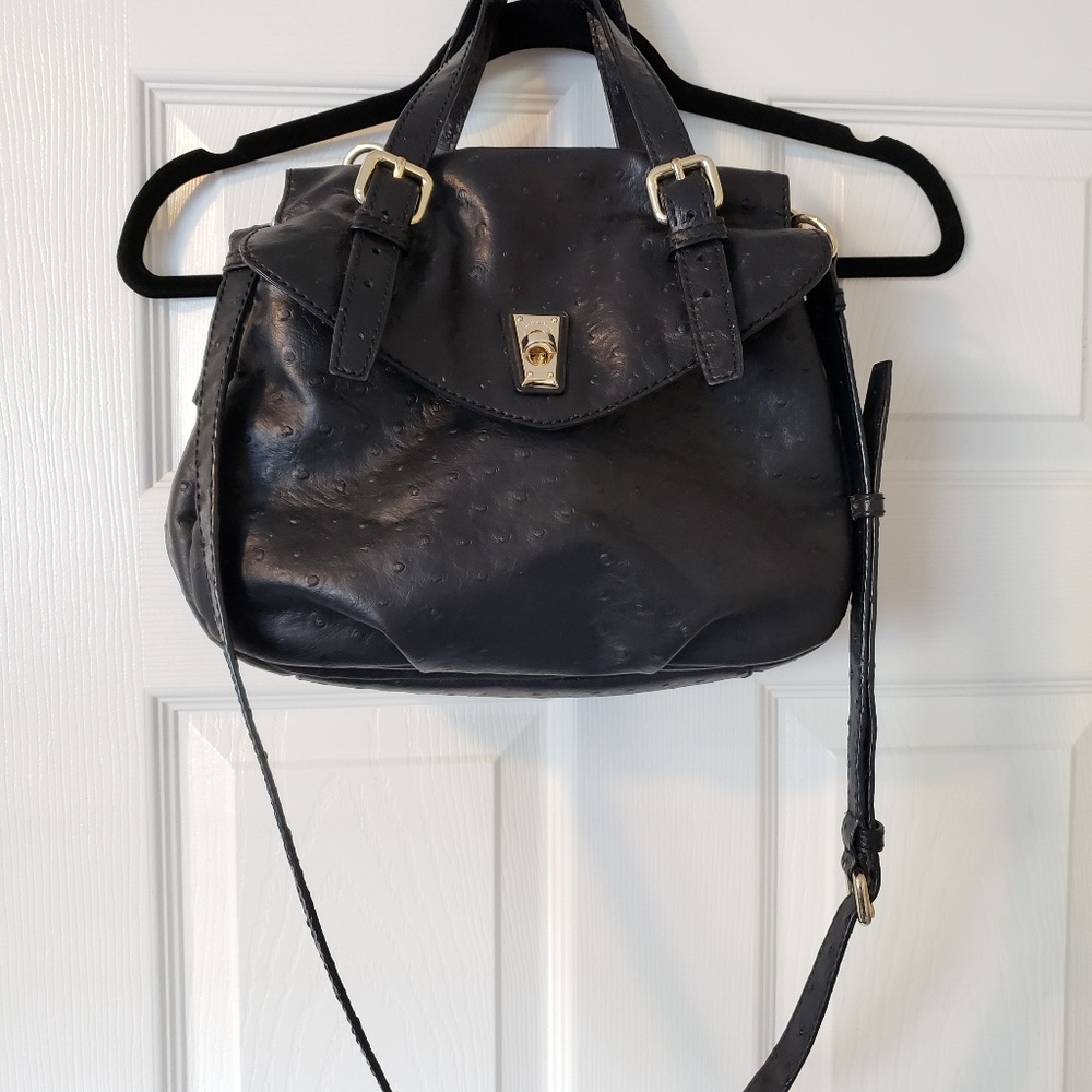 Marc by marc jacobs black ostrich leather purse